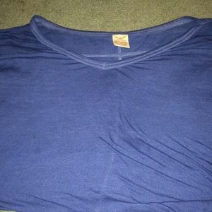 Sheer dark blue Tee shirt/ Coverup